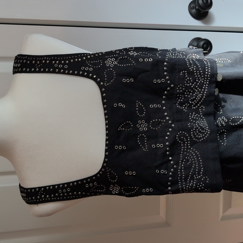 Free People Seven Wishes Black Mini Dress NWT - Picture 2 of 12